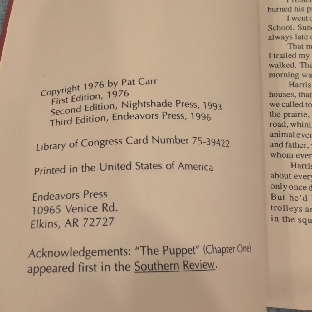 The Grass Creek Chronicle by‎ Pat Carr Signed - Picture 3 of 3